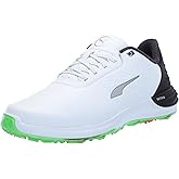 pumagolf Men's PHANTOMCAT Nitro Sneaker, White- Black-Fluro Green PES, 9.5 Wide