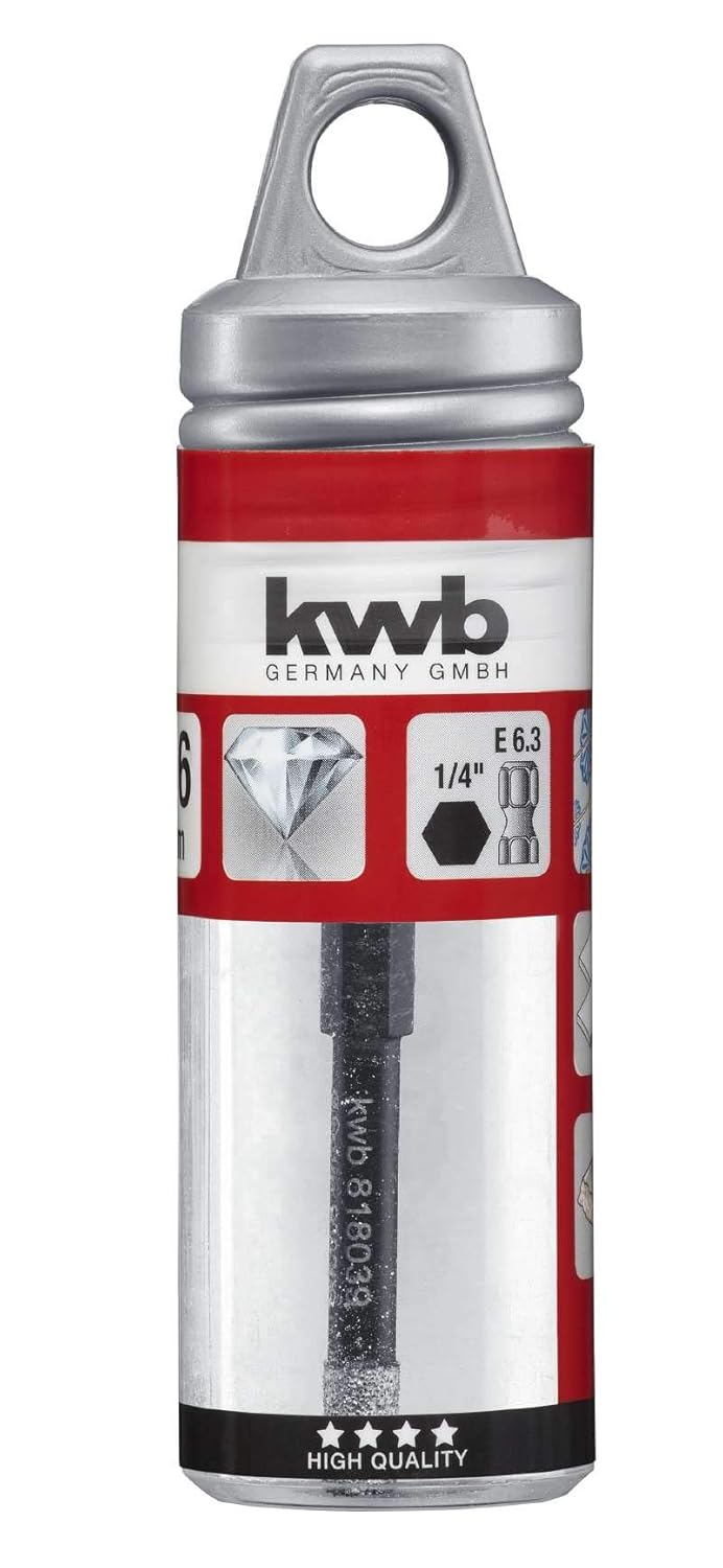 kwb Diamond Drill Tile Hole Bit for Tiles Glass, Porcelain, and Ceramic - Image 4