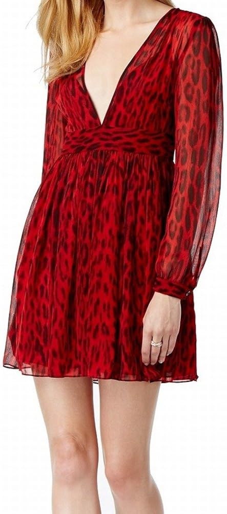 michael kors red blaze dress