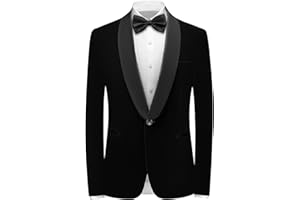 Rogers & Morris Velvet Tuxedo Jacket for Men Solid Shawl Lapel Terciopelo Chaqueta de Esmoquin
