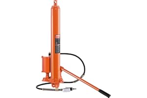 VEVOR 8-Ton Hydraulic Long Ram Jack, Engine Hoist Cylinder with Air Pump & Single Piston, Clevis Base Cylinder for Engine Lifts, Garage/Shop Cranes, Mechanical & Farm Applications