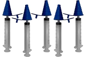 SANDHILL TOOLS Oral Medicine Syringes 6 ml (1 tsp) with Tapered Bottle Adapters (Pack of 5)