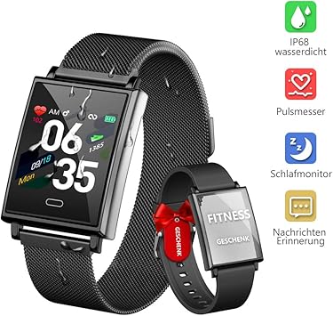 Dwfit Smartwatch, Fitness Reloj con pulsómetro Schlafmonitor ...