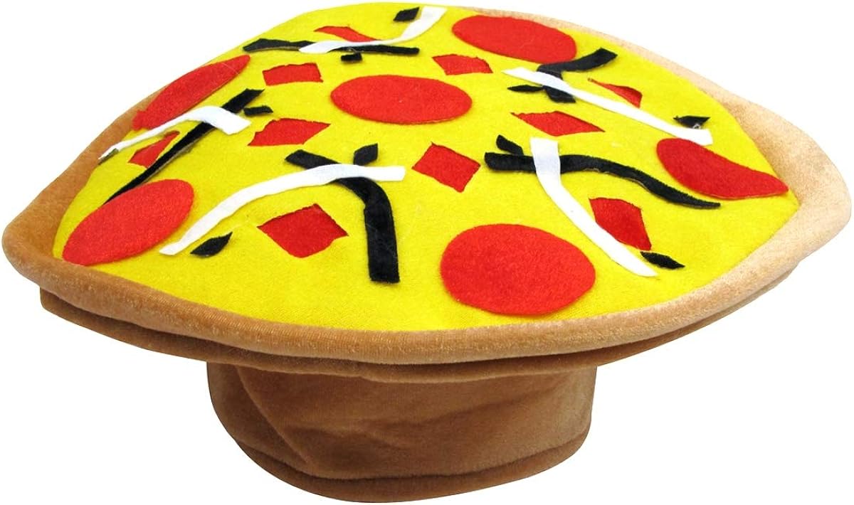 Treasure Gurus Novelty Pepperoni Pizza Chef Hat Funny