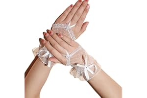 Lady Lace Wrist Cuffs Arm Accessories for Women Featuring Exquisite Bows Detail Great for Cosplay Cosplay Lady Hand Sleeves