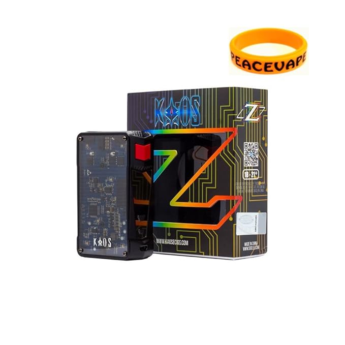 title=VERA Sigelei KAOS Z 200W BOX MOD Trasparente E-Sigaretta Senza Nicotina (Nero)