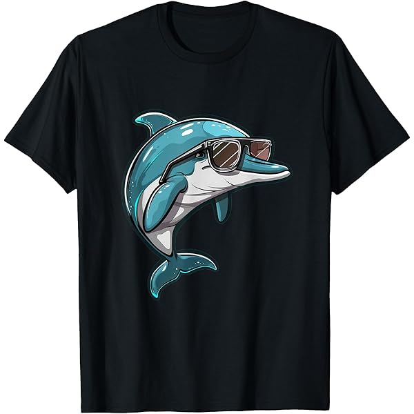 Amazon.com: Dolphox Dolphin Fox Hybrid Illusion Art T-Shirt