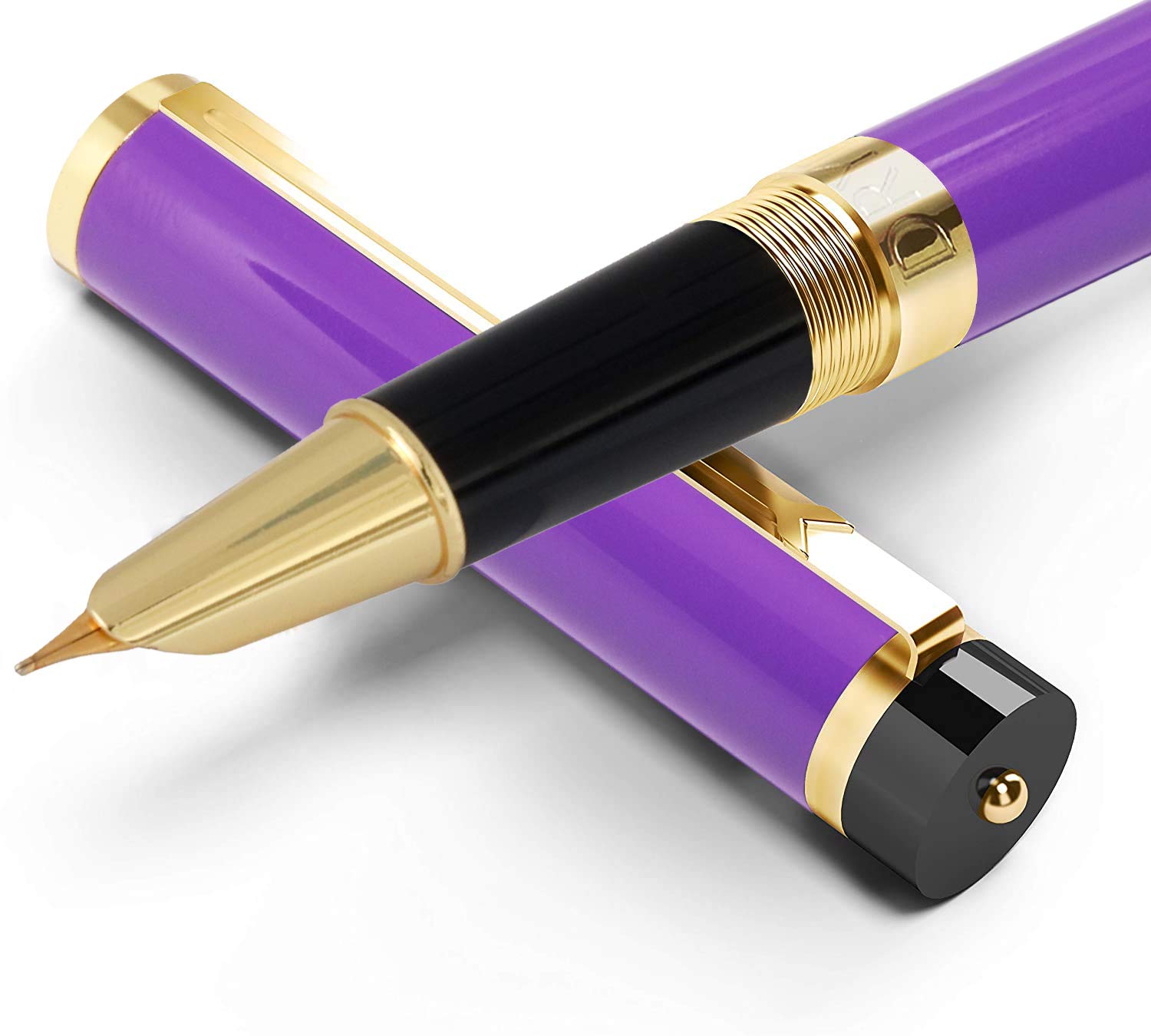 Dryden Designs Fountain Pen Fine Nib | Smooth Flow | Left-and Right-Handed | Decadent Purple