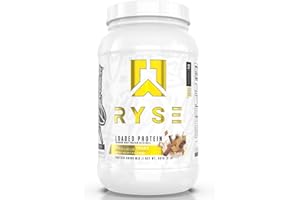 RYSE UP SUPPLEMENTS Ryse Loaded Protein Powder | 25g Whey Protein Isolate & Concentrate | with Prebiotic Fiber & MCTs | Low Carbs & Low Sugar | 27 Servings (Cinnamon Toast)