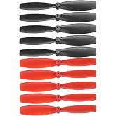 MECCANIXITY 10Set 55mm/2 Inch Mini Propellers Axis 1MM Black/Red | Special Props Central for RC Aircraft Lightweight Drones Mini Quadcopter Accessories