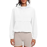 Locachy Women's Lightweight Athletic Workout Hoodie UPF 50+ Sun Protection Long Sleeve Full Zip Running Outdoor Jacket
