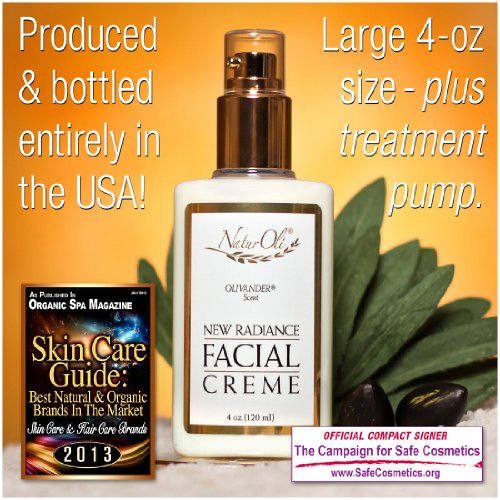 NaturOli New Radiance Facial Creme - 4.0 oz. A genuine 100% all natural botanical facial cream. Very nourishing. Extremely popular. Highly Effective! - Made in USA!