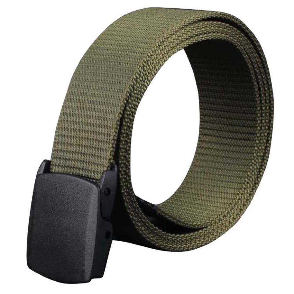 Mens Belt Kpshop Wild Men Canvas Belt Hypoallergenic Metal Free Plastic Automatic Buckle Belts