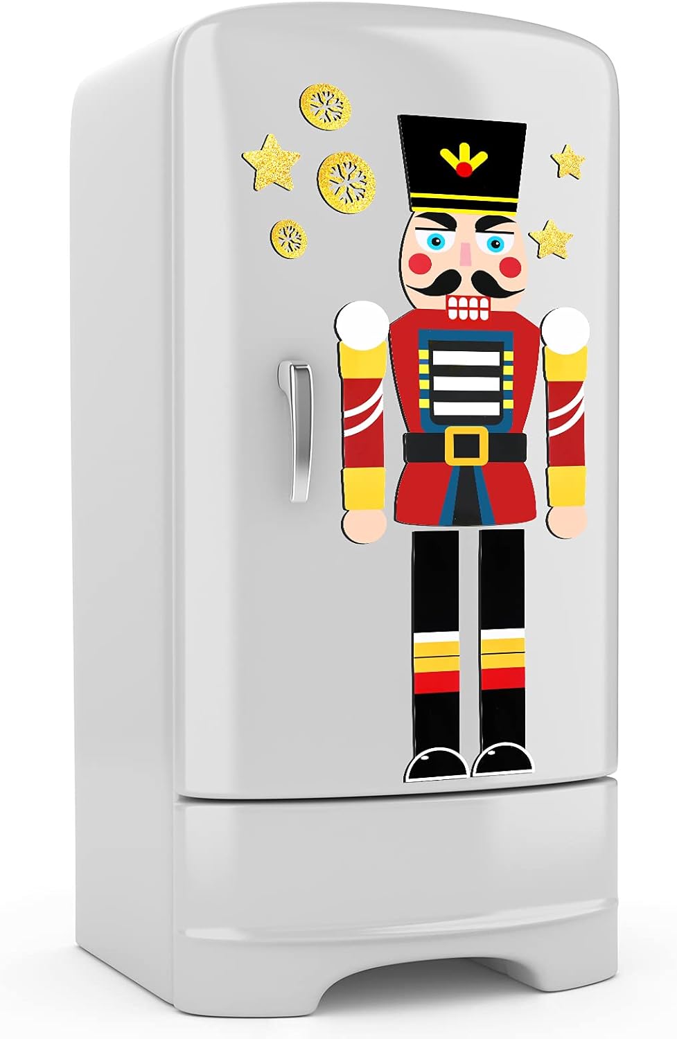 Nutcrackers - 7 Pieces Christmas Nutcracker Refrigerator Magnets Nutcracker Christmas Decorations Nutcracker Fridge Stickers Cute Soldier Nutcracker for Christmas Holiday Door Garage Office Cabinets Decoration