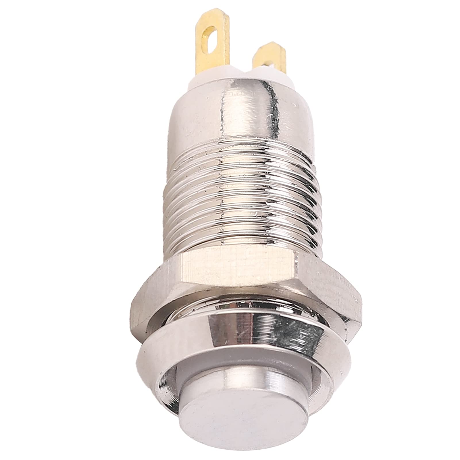 8mm Mini Push Button Switch, 8mm Self-Locking Metal Push Button Switch, Long Life, Corrosion, for Low-Current Doorbells, Access Control