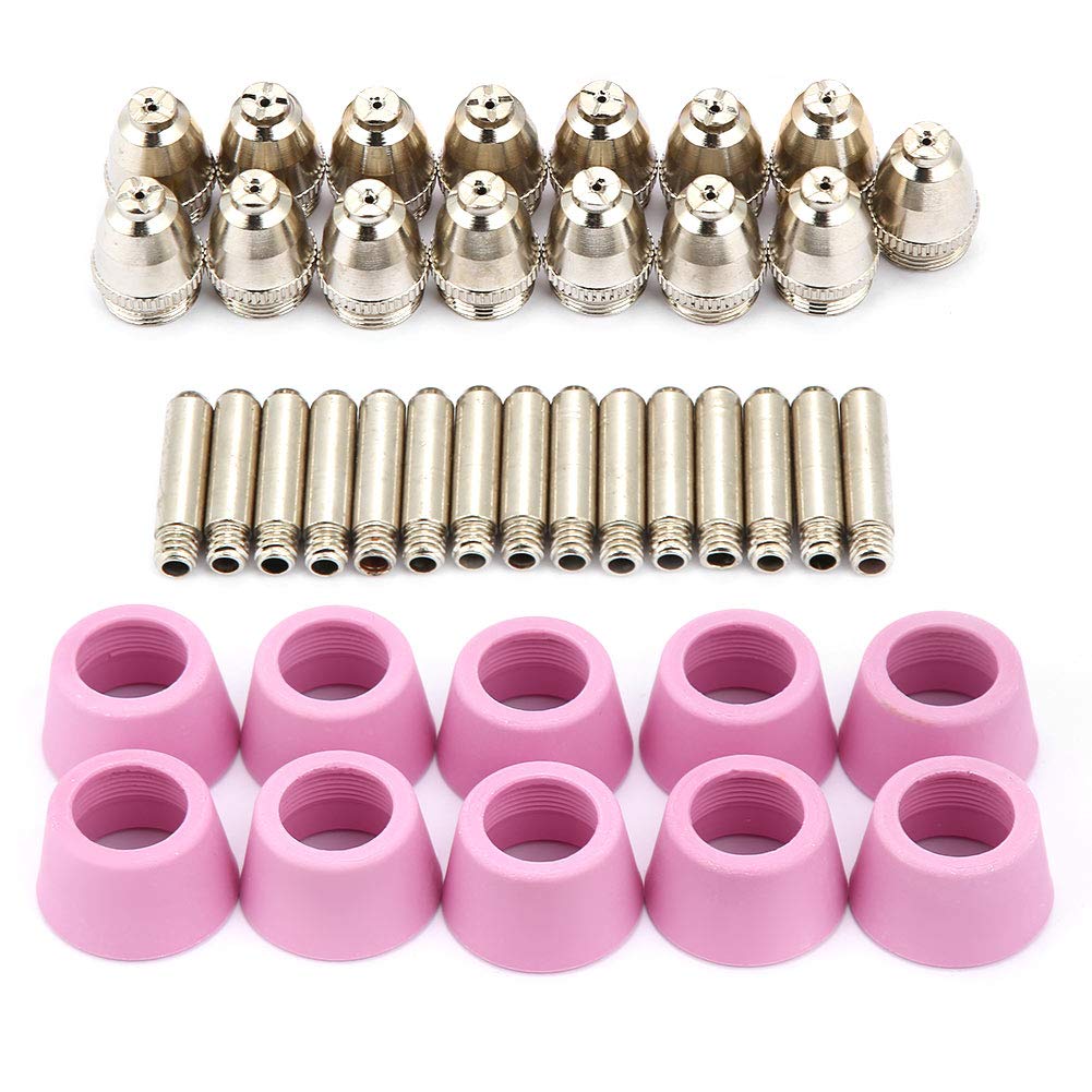 Hilitand 80pc Plasma Cutter Cutting Torch, Electrode Nozzles Tip Accessory Fit Torch Accessories for AG60 SG55