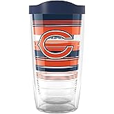 Tervis NFL Chicago Bears - Hype Stripes Made in USA Double Walled Insulated Tumbler Travel Cup Keeps Drinks Cold & Hot, 16oz, Classic