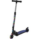 Hover-1 Nano Kick Scooter for Kids (5+ Year Old) | Features Lean-to-Turn Axle, Solid PU Tires &amp; Slim-Design, 110 LB Max Weight, Safe for Kids, Black