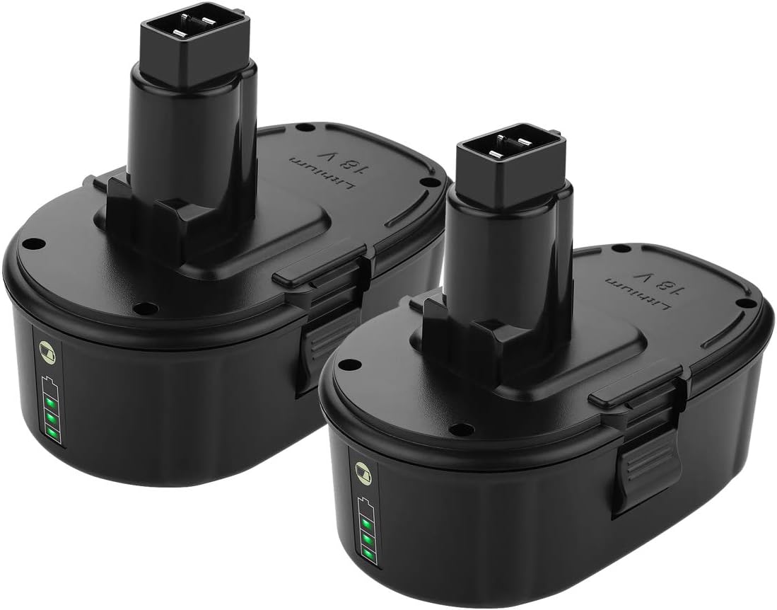 [Upgraded]YABELLE 5000mAh 18V Li-ion Replacement Battery for Dewalt XRP DC9096 DC9098 DW9095 DW9096 DW9098 DE9503 Cordless Power Tool Dewalt Battery (2-Packs)