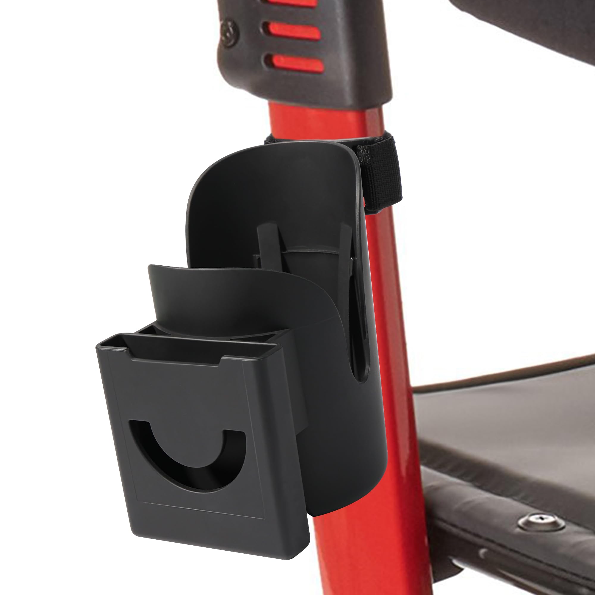 Photo 1 of Joxodak Wheelchair Cup Holder 2 in 1 Strap-on Walker Cup and Phone Holder Compatible with Drive Medical Nitro Rollator Walkers Cup Holder for Wheelchair, Walker, Rollator, Camper