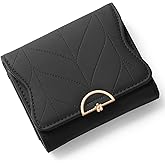 RNIEGA Leather Small Womens Wallet RFID Blocking Bifold Card Holder Cute Wallet for Woman with Zipper Coin Pocket