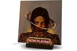 CAPHONT Now Playing Vinyl Stand, Light Up Acrylic Record Holder, LED Display Storage Collection (PINK)