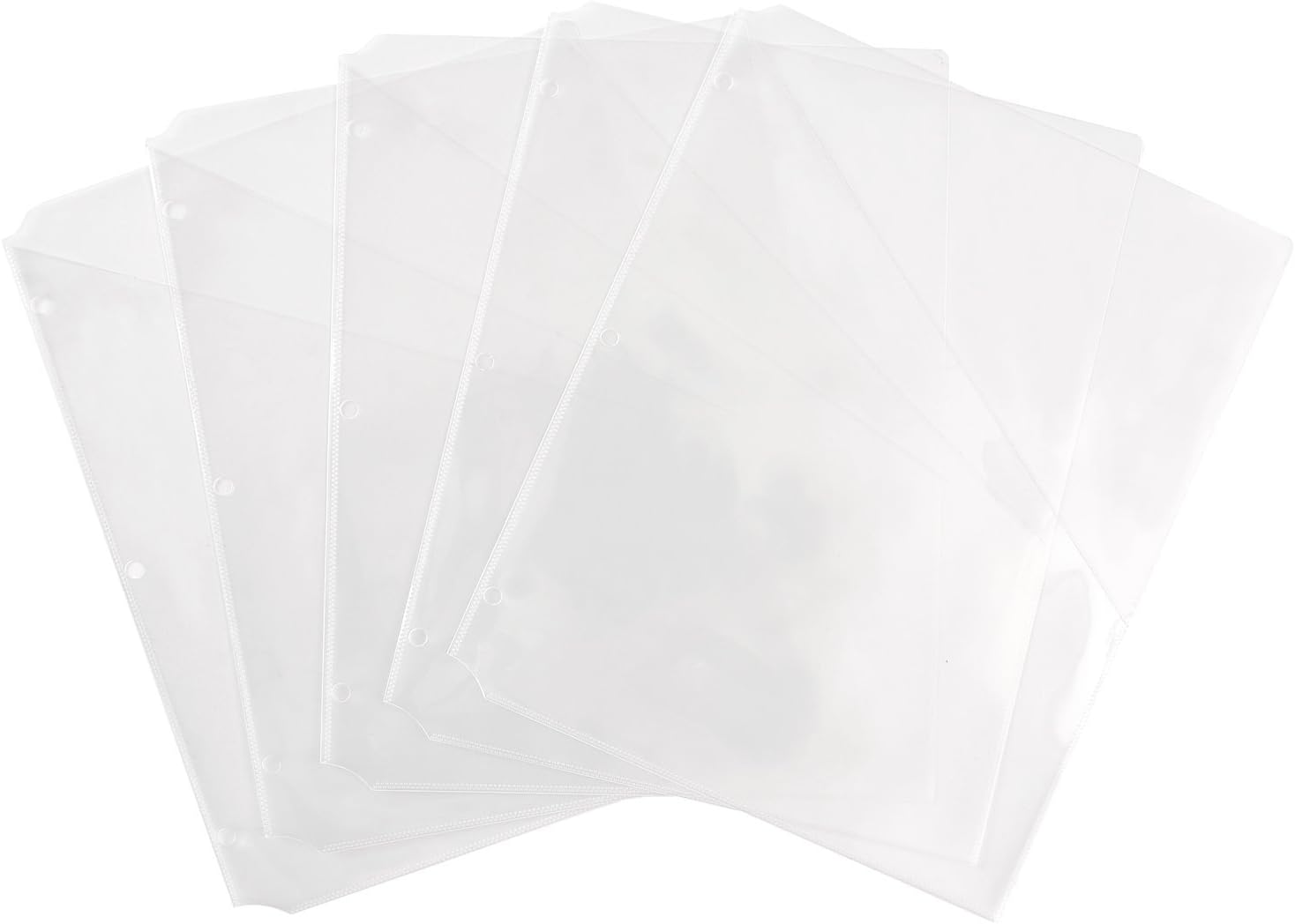 Avery Binder Pockets, Clear, 8.5" x 11", Acid-Free, Durable, 5 Slash Jackets (75243) : Office Products