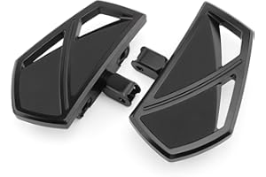 JIATABAN Motorcycle Mini Floorboards Phantom Front Foot Pegs Fit for Honda Shadow VT750 VT600C/CD VLX Deluxe Shadow VT1100C/C2 VTX1300C VTX1800F/C VT1300C Magna VF750C Sabre VF1100S V65 (Black)