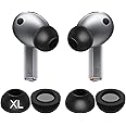 IiEXCEL Galaxy Buds 3 Pro Memory Foam Tips Earbud, 2 Pairs Replacement Comfortable No Silicone Pain Noise Isolation Earbuds Accessories Compatible with Samsung Galaxy Buds 3 Pro - Black XL