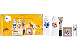 L’Occitane Shea Butter Classics Holiday Gift Set, Soothing, Nourishing & Hydrating Daily Essentials, Travel-Sized Minis, Skincare, Lip & Body Care