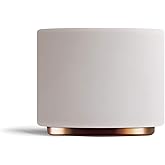 Fellow Monty Milk Art Coffee Cups - Double Wall Ceramic Cappuccino Mug, Matte White with Copper Base, 6.5 oz Cup