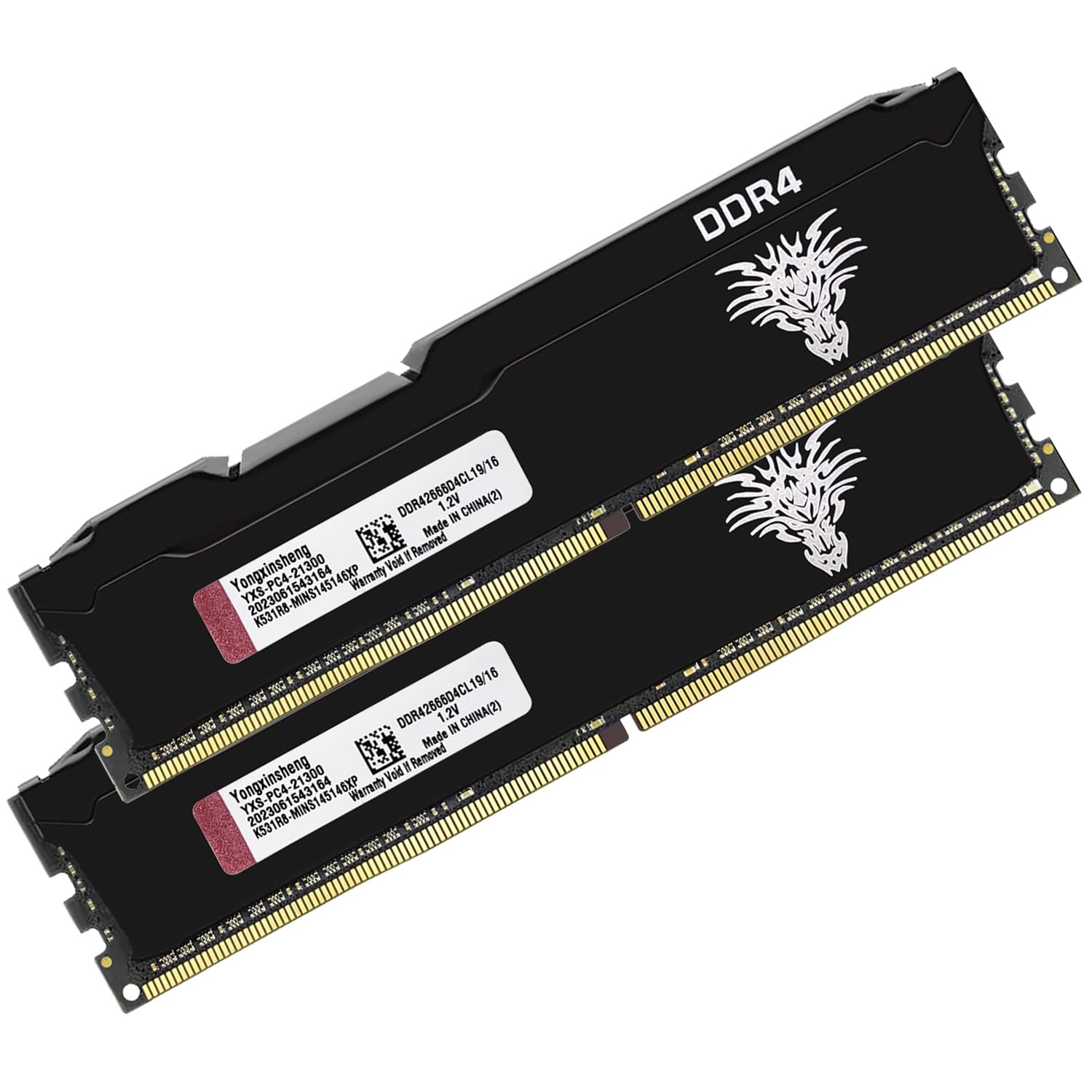 Photo 1 of Yongxinsheng DDR4 2666MHz 32GB Kit (16GBx2) Desktop RAM PC4-21300 UDIMM Non-ECC Unbuffered 1.2V 288-Pin CL19 PC Computer Memory Upgrade Module Kit (Black)