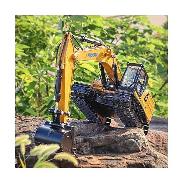 Likecom Ferngesteuerter Bagger Professioneller, 1:16 2.4G RC Bagger mit Volle Funktion, Alle Legierungen Spielzeuge für… – Bild 3