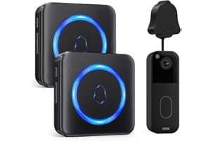 Wireless Doorbell Chime Compatible with Blink Video Doorbell (1st & 2nd Gen), Indoor Plug-in Receiver & Wired Transmitter Kit