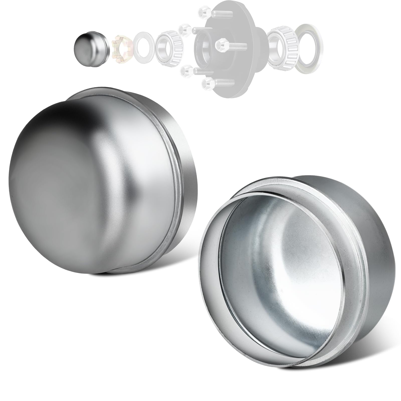 Hitchvoyager 2PCS 1.98'' Trailer Axle Metal