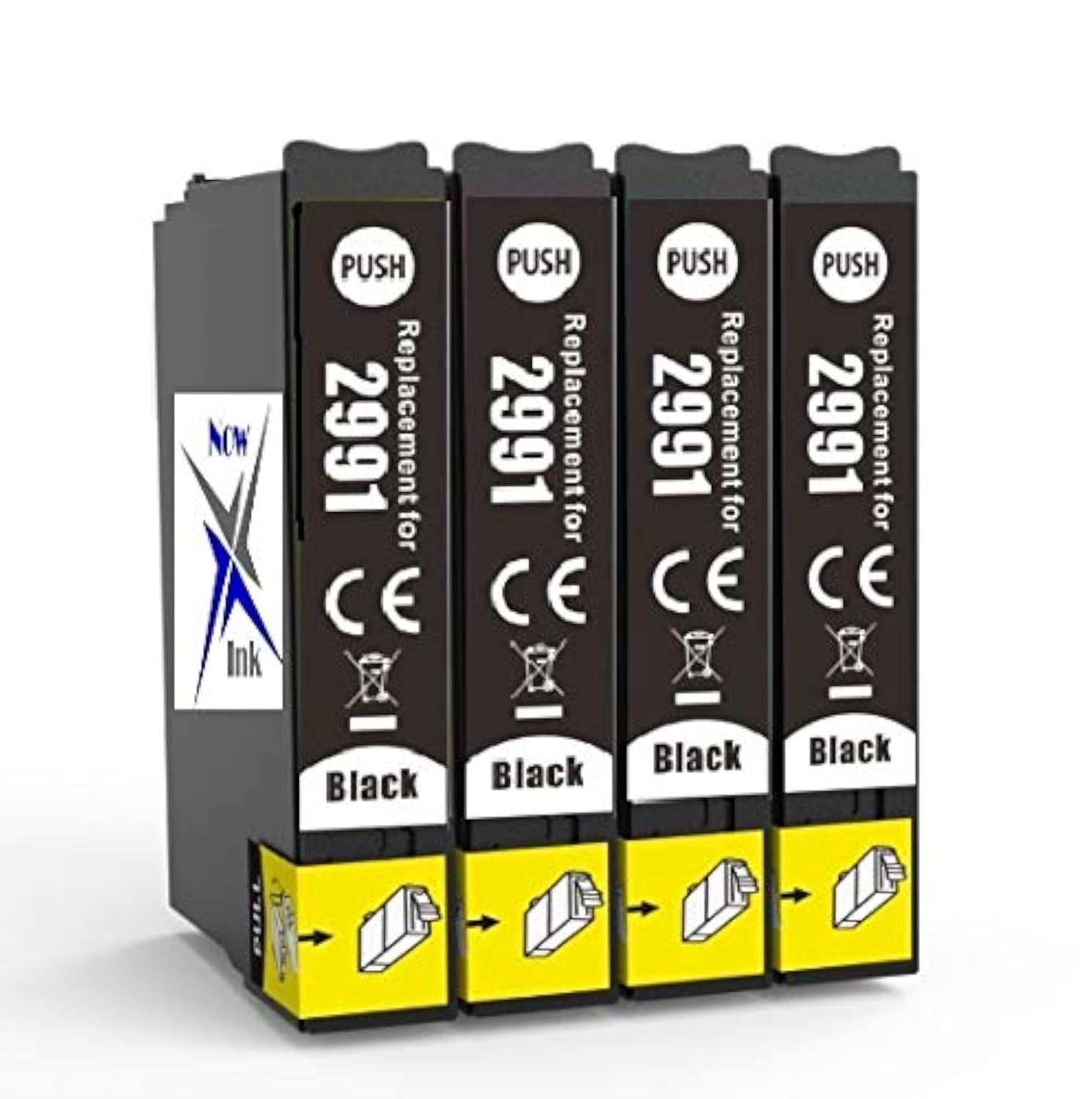 Now Ink Ltd Strawberry 29XL Ink Cartridges, 4x 2991 Black Compatible for use with EPSON XP-342 XP-352 XP-235 XP-355 XP-245 XP-442 XP-335 XP-255 XP-257 + more T2991