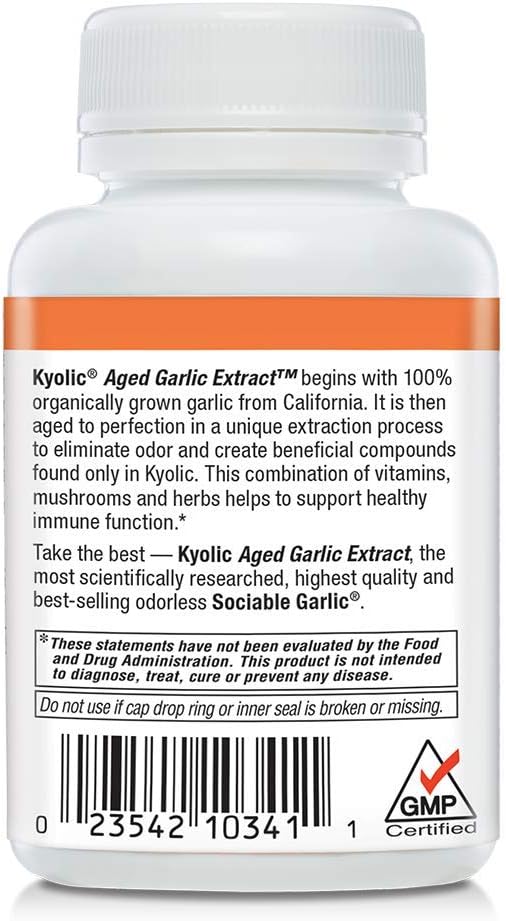 Kyolic Aged Garlic Extract Formula 103 Immune Formula, 300 Capsules: Health & Personal Care