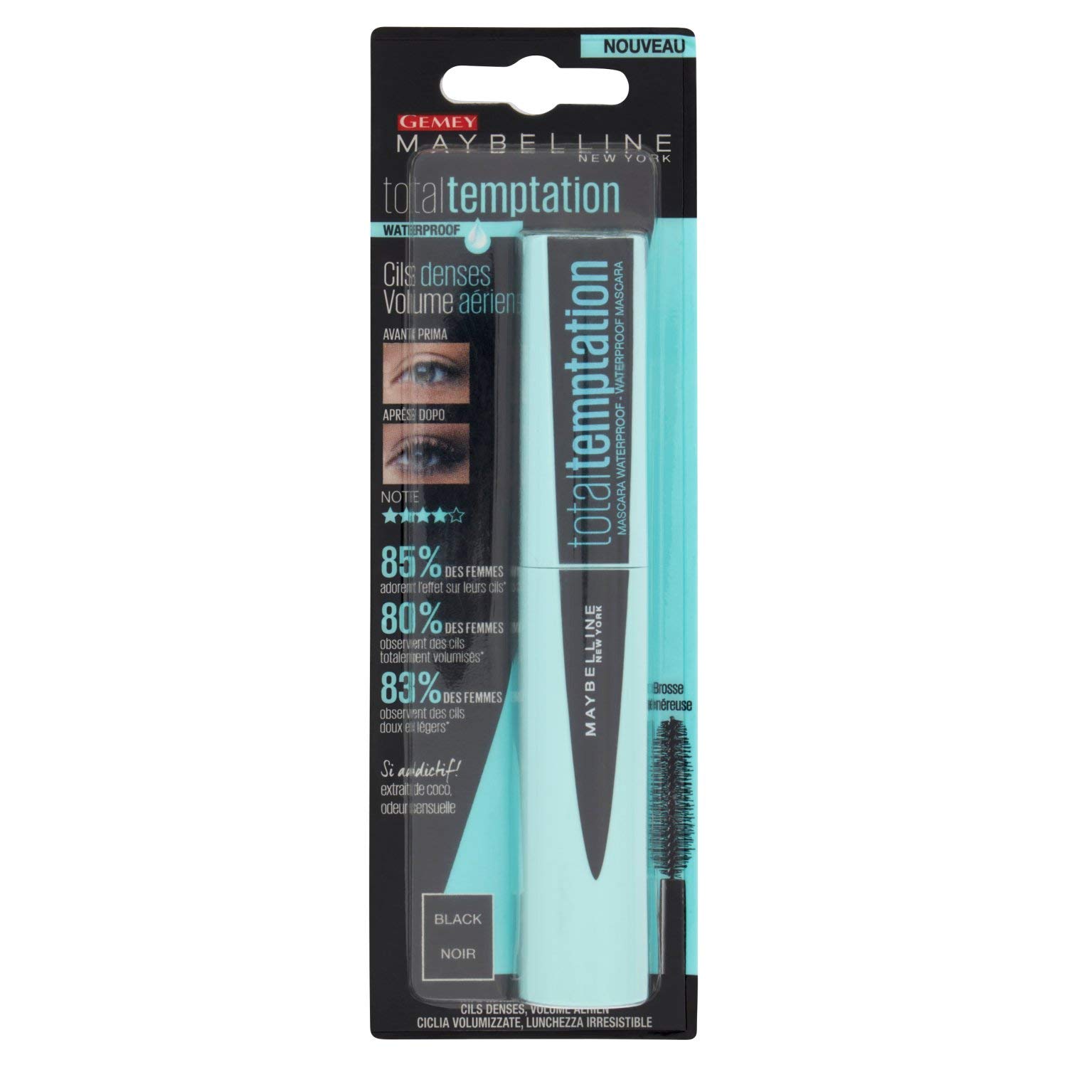 Maybelline Mascara Volume Total Temptation, 9,4ml