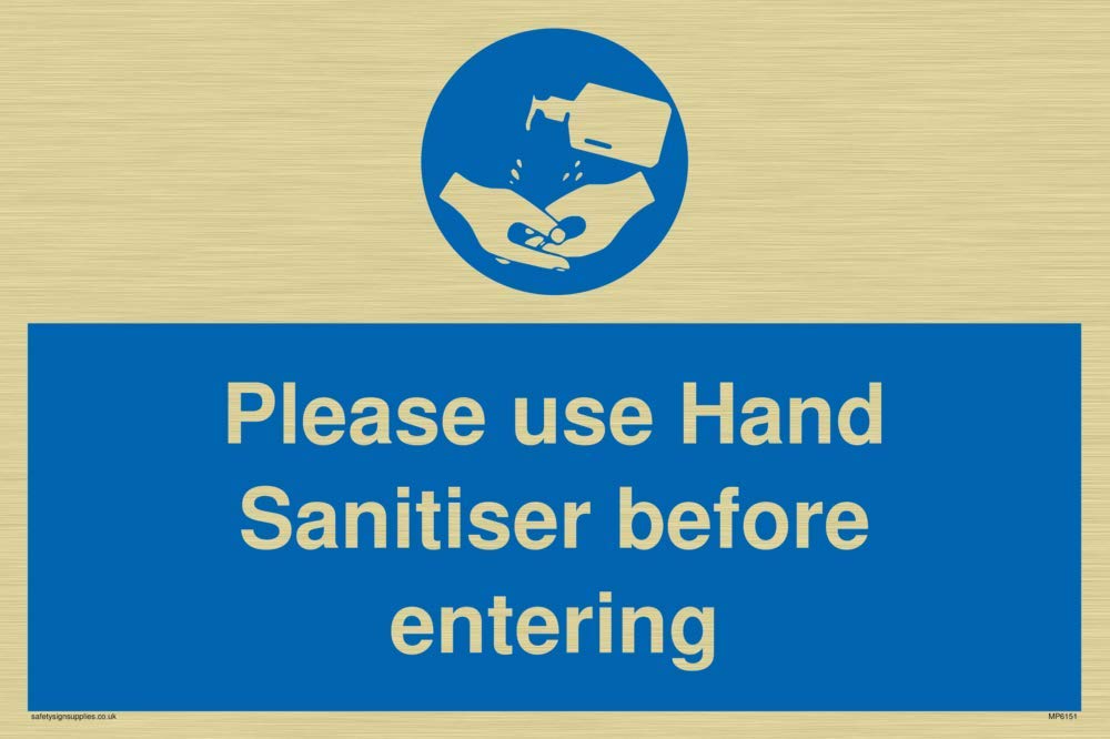 Please use Hand Sanitiser before entering