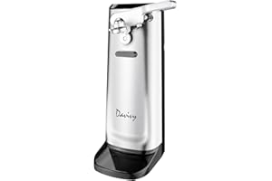 Davivy Electric Can Opener for One Touch Lid Opening,Removable Stainless Steel Cutter and 3-in-1 Design with Knife Sharpener 