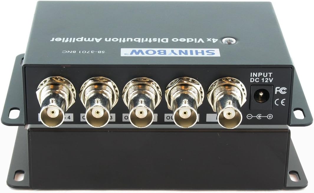 1x4 (14) 4Way Composite BNC Video Splitter Distribution Amplifier SB