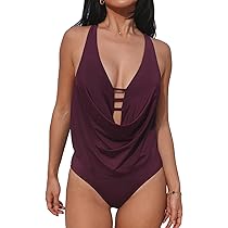 【CUPSHE】ペイズリー柄Plunging neckワンピース水着 Paisley V Neck Tummy Control One Piece Swimsuit