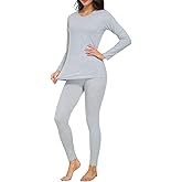 wirarpa Women's Cotton Thermal Underwear Set Lightweight Long Johns Base Layer Pajama Set for Women Top Bottom