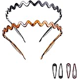 minihope skinny headbands for women,plastic headbands,snap hair clips for women 2 count.…