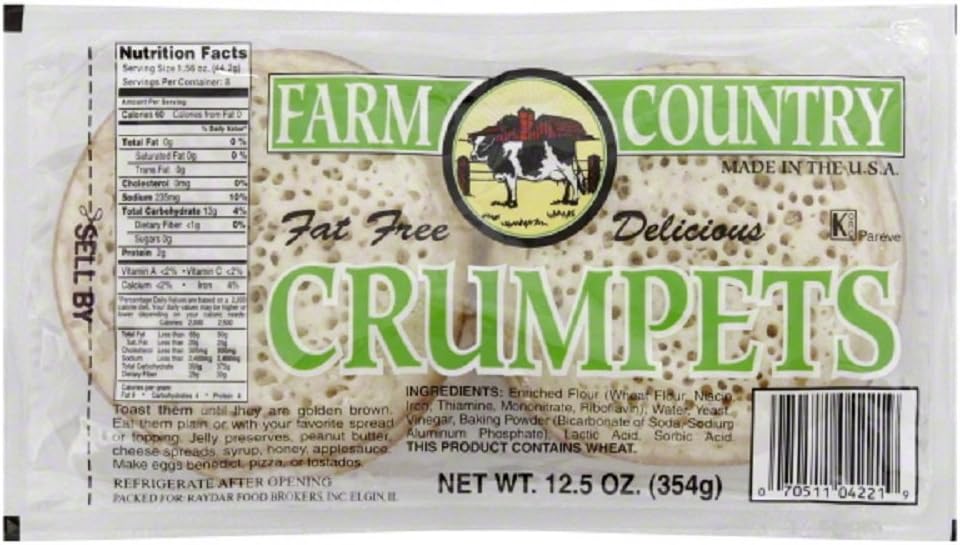 Divina Farm Country Crumpet Plain, 12.5 oz