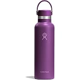Hydro Flask Water Bottle - Insulated Stainless Steel - Non Spill, Leakproof in 21 Oz Beachplum Purple