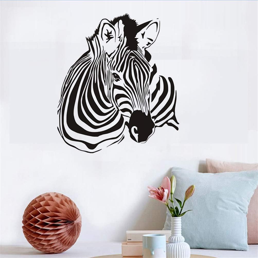 caenua Wall Stickers Decal Removable Vinyl Decal Quote Art Zebra Self Stickers Hollow Out Animal for Living Room Home Decor