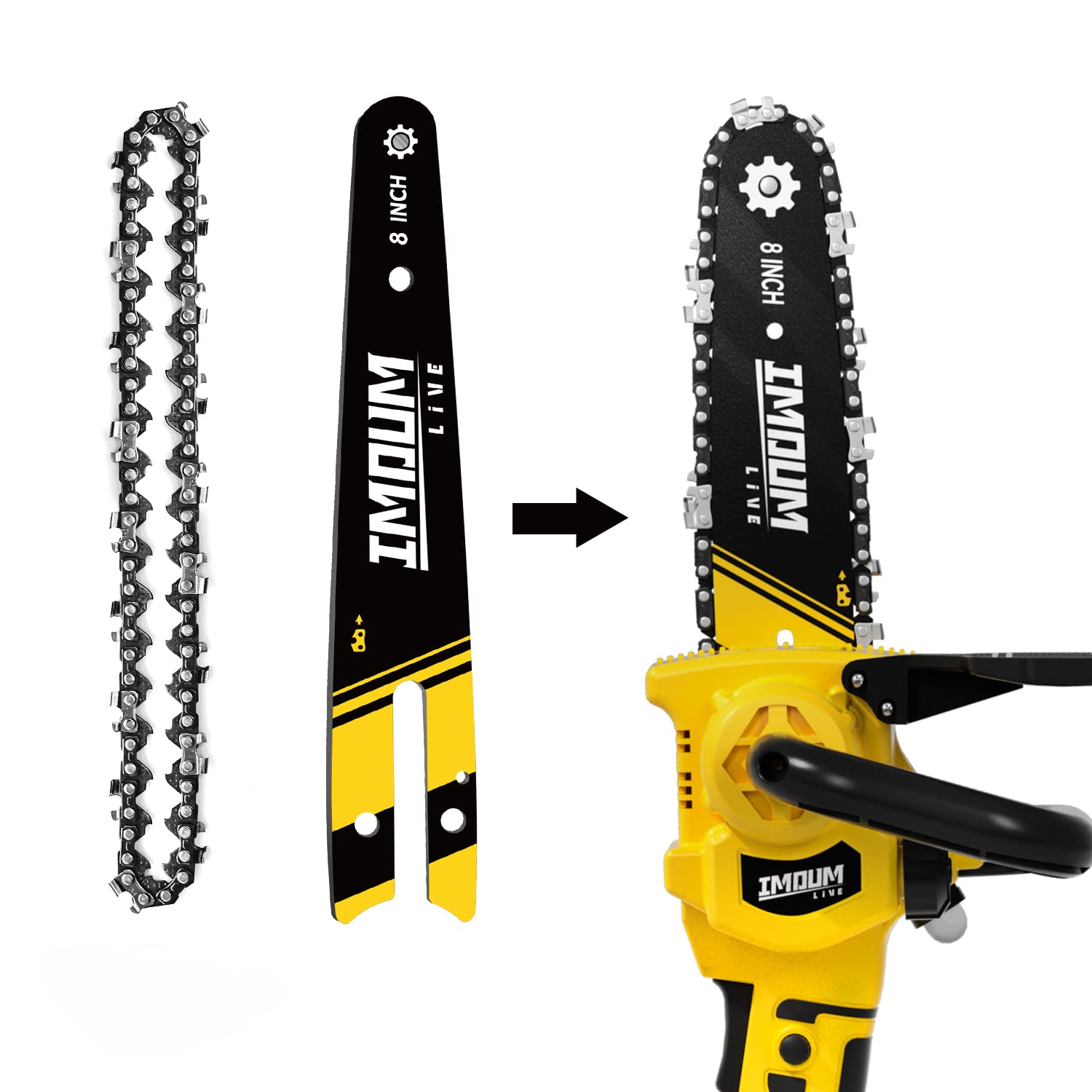Photo 1 of (see all images) IMOUMLIVE 8 Inch Guide Bar&Chainsaw Chain