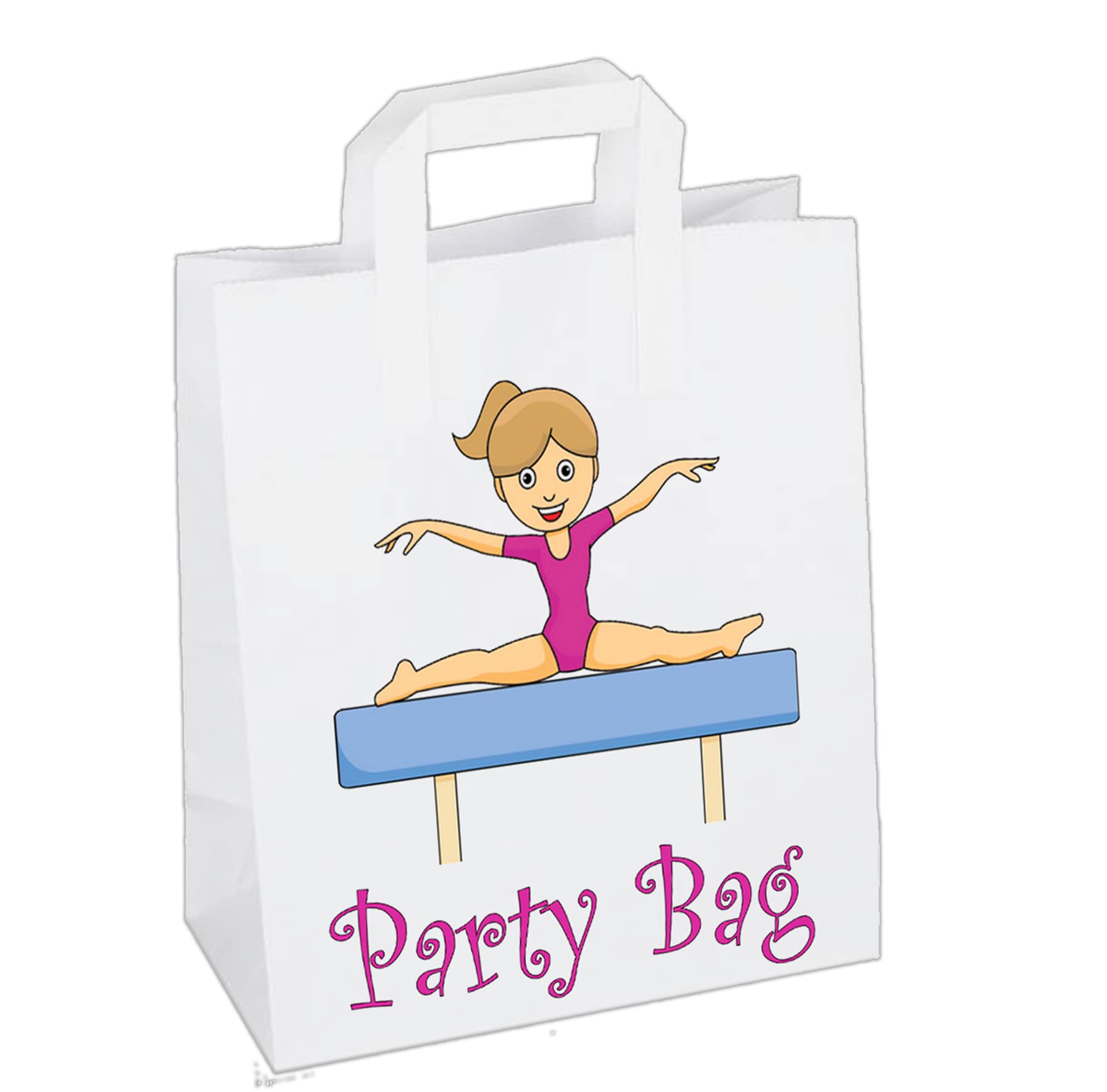 Gymnastics Girl Gymnast Party Bags Goody Loot Treat Gift Bags (Pack of 6)