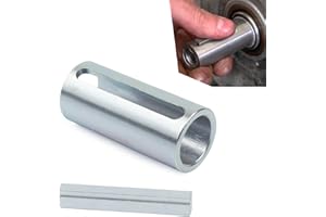 Arwrilt Gas Engine Pulley Crank Shaft Sleeve Adapter, 3/4" to 1" Stainless Steel Shaft Adapter Pulley Predator, Pulley Bore Reducer Bushing Sheave with Step Key (Silver)